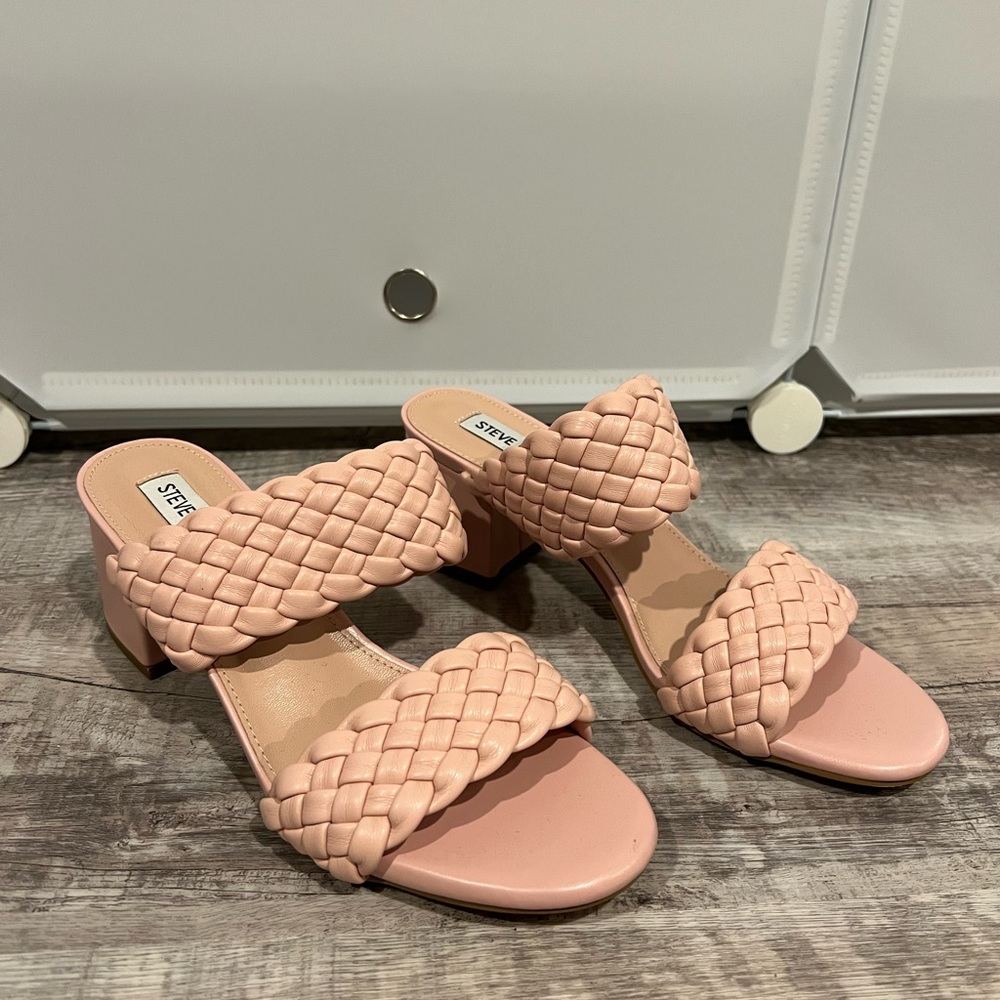 Pink Block Kitten Heels